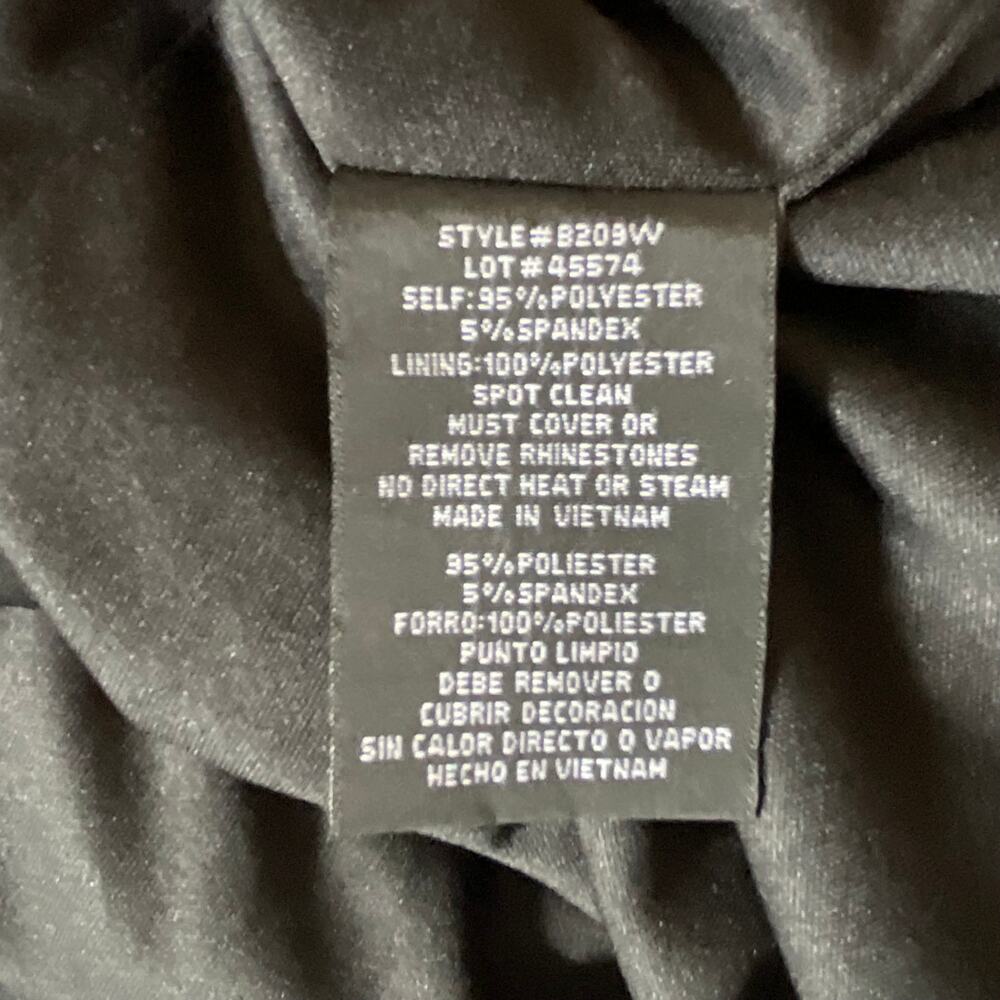 Betsy & Adam Sleeveless Ruffled Sheath Cocktail Party Dress Black Size 14W LBD - Picture 12 of 13